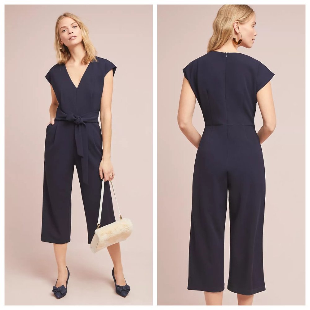 NWT | Anthropologie | ett:twa Navy Sedona Jumpsuit | L